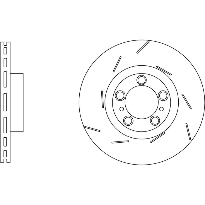 Apec Brake Disc Front Left Fits Porsche Panamera Handed Near-Side