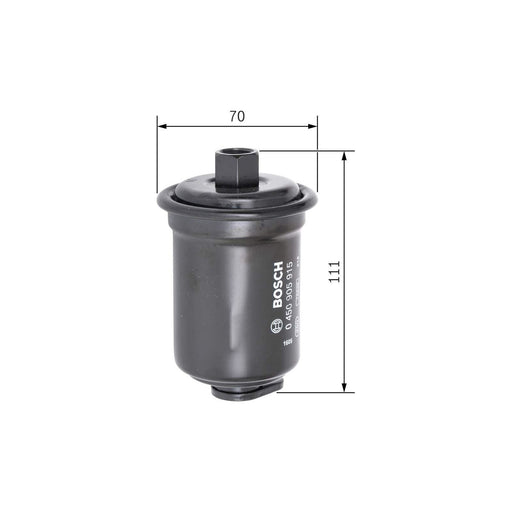 Genuine Bosch Car Fuel Filter F5915 fits Hyundai Coupe - 2.0 - 96-02 0450905915 Bosch  - Dynamic Drive