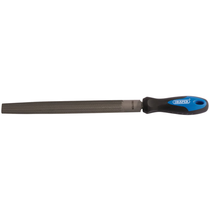 Draper Soft Grip Engineer's Half Round File and Handle, 250mm 00010 Draper  - Dynamic Drive