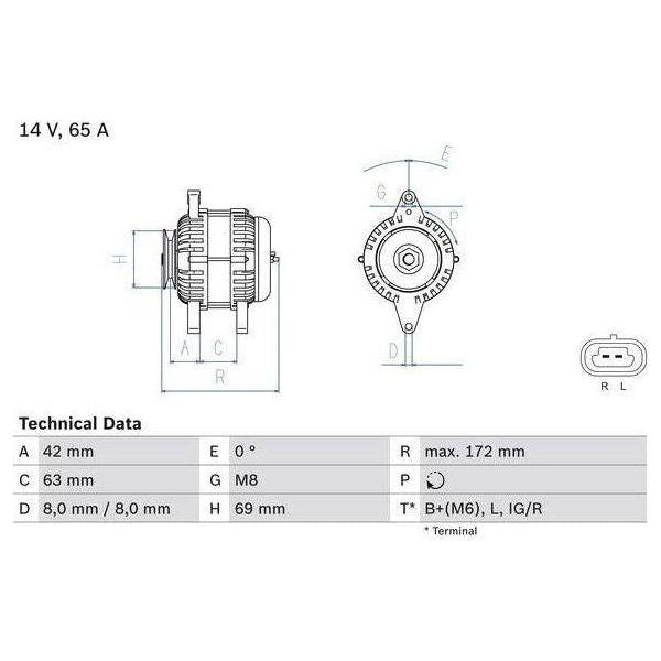 Bosch Reman Alternator 4905 0986049051