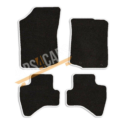 Tailored White Trim Carpet Mats Citroen C1 14-18 + Clips 14 15 16 17 18 UKB4C  - Dynamic Drive