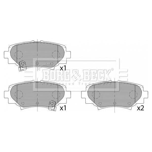 Genuine Borg & Beck Rear Brake Pads fits Mazda 3 BM5 0713 BBP2458 Borg & Beck  - Dynamic Drive