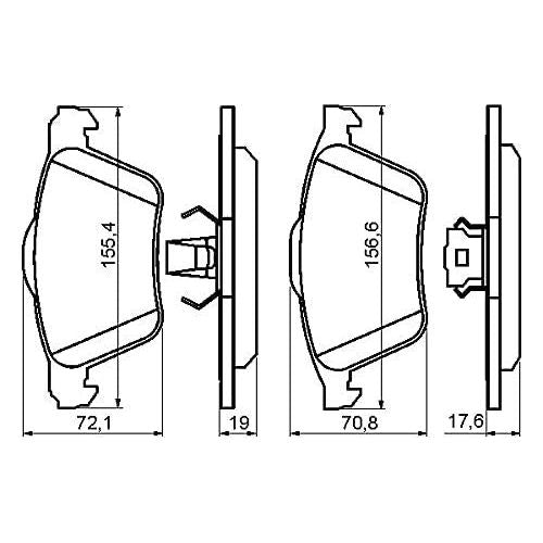 Genuine Bosch Brake Pad Set Bp1069 fits Volvo XC90 D5 - 2.4 - 05-14 0986494158