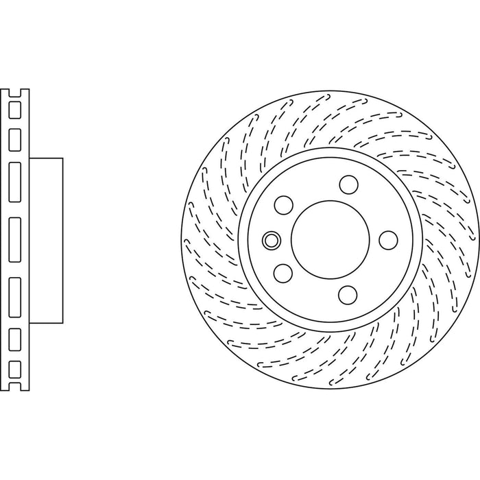 Genuine APEC Front Brake Discs & Pads Set Vented for VW Touareg