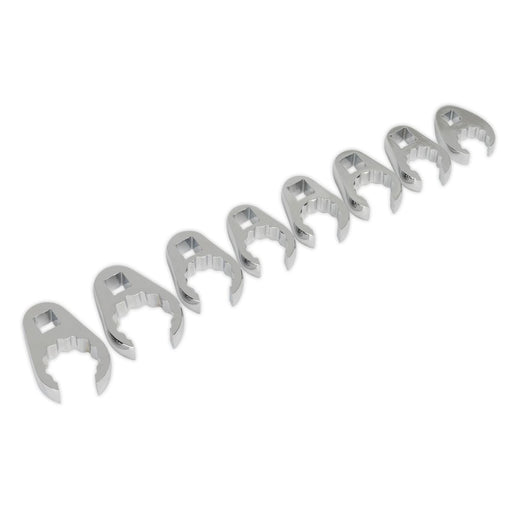 Sealey Crow's Foot Spanner Set 8pc 1/2"Sq Drive Metric AK5981 Sealey  - Dynamic Drive