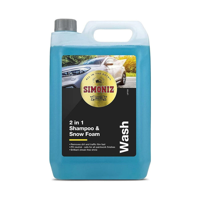 4x Simoniz Car Shampoo & Snow Foam Removes Dirt Streak-Free Cleaner 5L