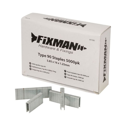 Fixman Type 90 Staples 5000pk 5.80 x 16 x 1.25mm Fixman  - Dynamic Drive