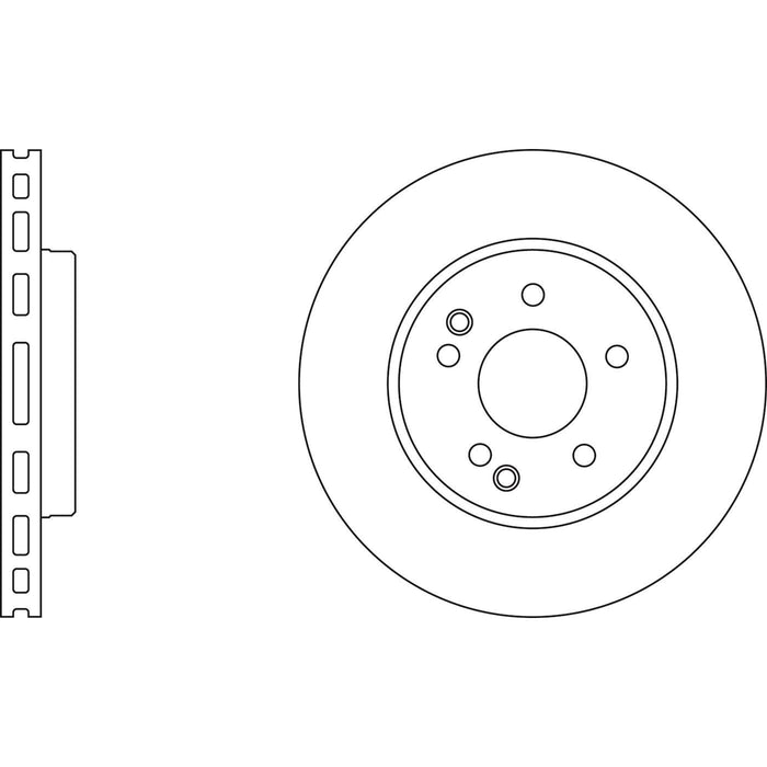 Genuine APEC Front Brake Discs & Pads Set Vented for Mercedes-Benz C-Class Apec  - Dynamic Drive