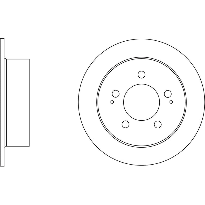 Apec Brake Disc Rear Fits Ssangyong Actyon Korando Kyron Musso Rexton W