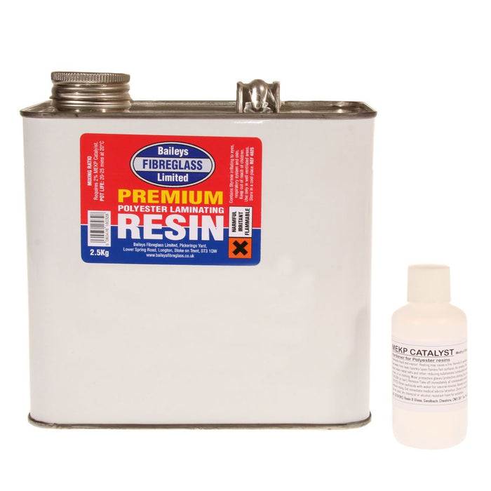 Baileys Fibreglass Premium Polyester Resin 2 5kg for Strong, Lightweight Fibr