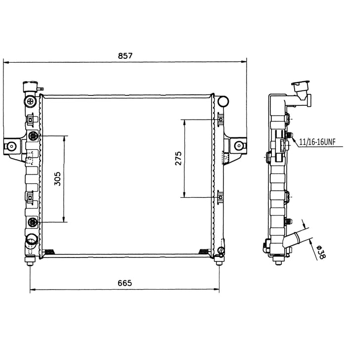 NRF Radiator fits Jeep Grand Cherokee NRF  - Dynamic Drive