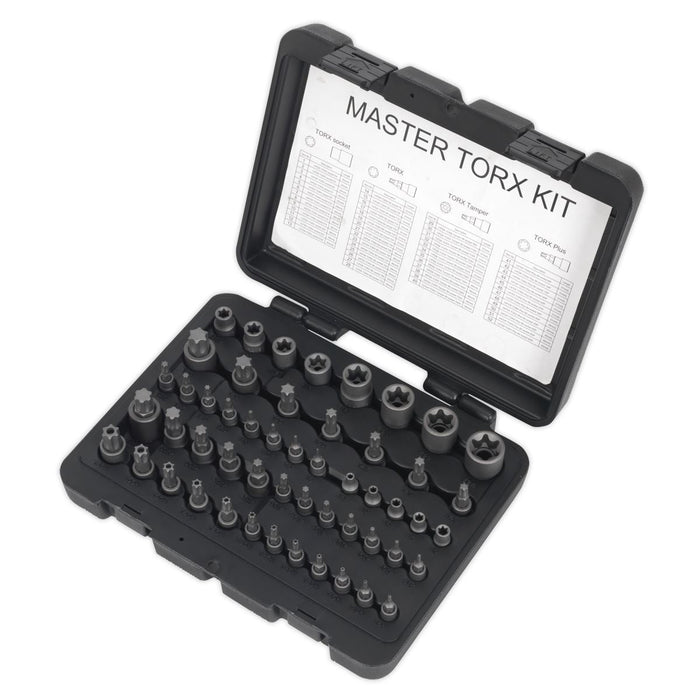 Sealey TRX-Star* Master Socket Set 52pc 1/4" 3/8" & 1/2"Sq Drive AK6199