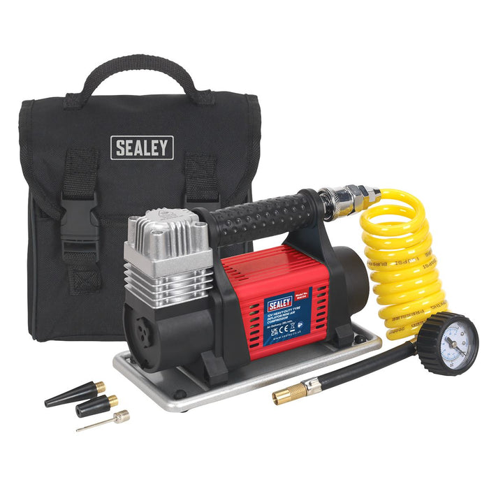 Sealey Tyre Inflator/Mini Air Compressor 12V Heavy-Duty MAC04