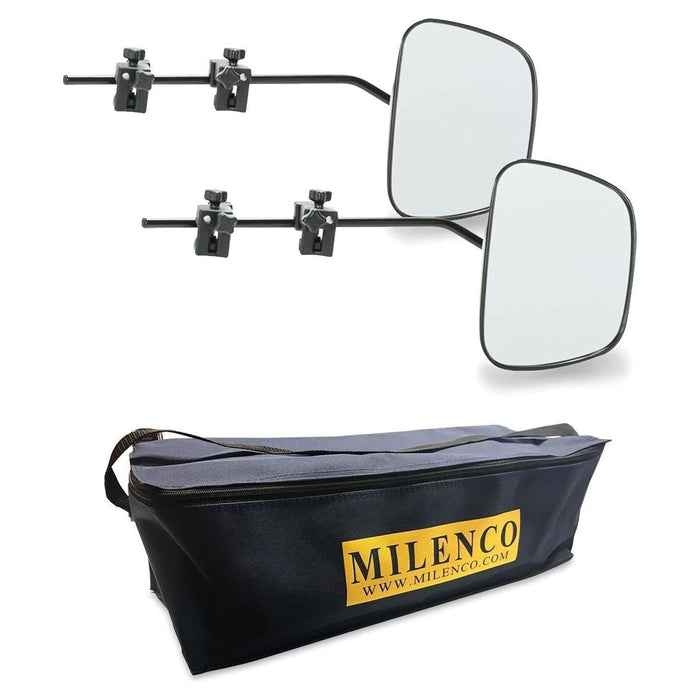 Milenco Grand Aero 3 Towing Mirror - Flat (Twin Pack) - With Storage Bag Case