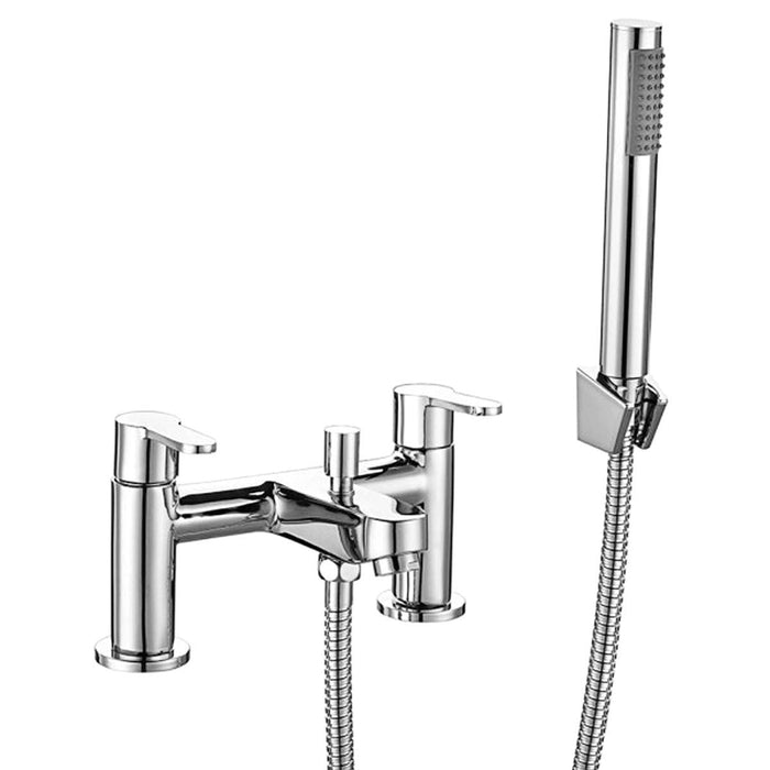 AG Felsham Twin Lever Style Bath Shower Mixer Tap Chrome