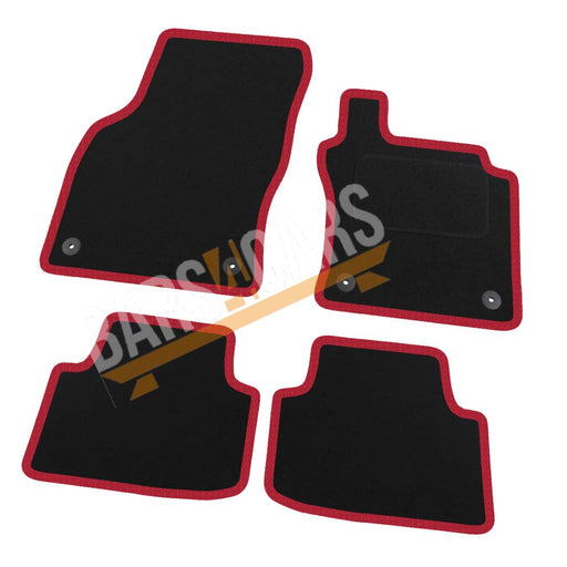 Tailored Red Trim Carpet Mats for VW Passat 15-18 + Clips 2015 2016 2017 2018 UKB4C  - Dynamic Drive