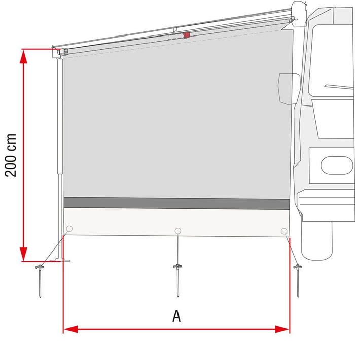 Fiamma Sun View Side for F45/F70/F65/F80 Side Sun Shade