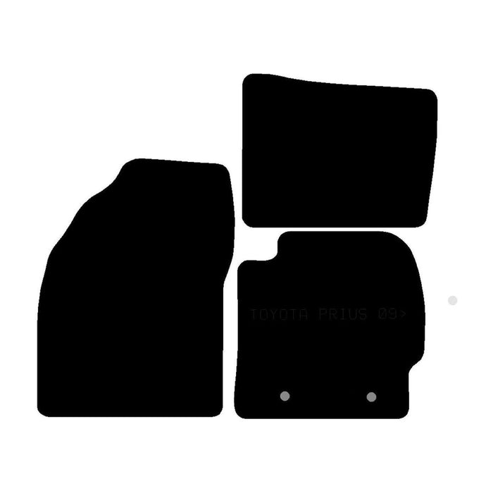 Tailored Rubber Mats for Toyota Prius 09-12 + Clips 2009 2010 2011 2012 UKB4C  - Dynamic Drive