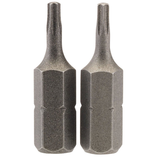 Draper TX-STAR Insert Bit, 1/4" Hex, 25mm Long, T8 (Pack of 2) Draper  - Dynamic Drive