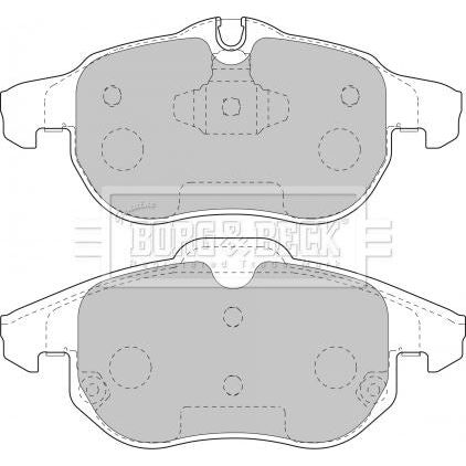 Genuine Borg & Beck Front Brake Pads fits Vaux SignumVectr Saab 93 98 BBP1765 Borg & Beck  - Dynamic Drive