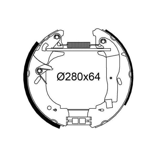 Genuine Valeo Pre-M. Brake Shoe Kit Fits Renault Master Ii