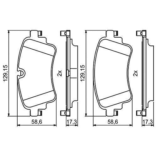 Genuine Bosch Brake Pad Set Bp1359 fits Peugeot 3008 e-HDi|HDi - 1.6 - 13-16 098