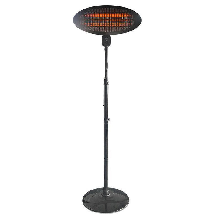 Electric Patio Heater Outdoor Garden Free Standing Quartz 2000w Waterproof 6-7ft Gardenwize  - Dynamic Drive