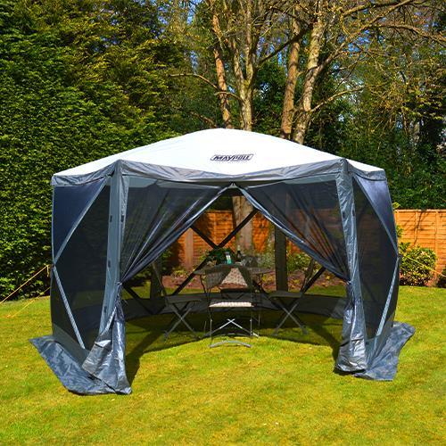 Event Garden Gazebo 3.6m x 3m Outdoor Marquee Party Tent Shelter Pavilion UK Camping And Leisure