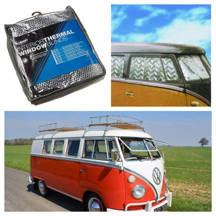 External Thermal Window Cover Blind Kit fits Volkswagen VW T2 Split 11 Window Summit  - Dynamic Drive