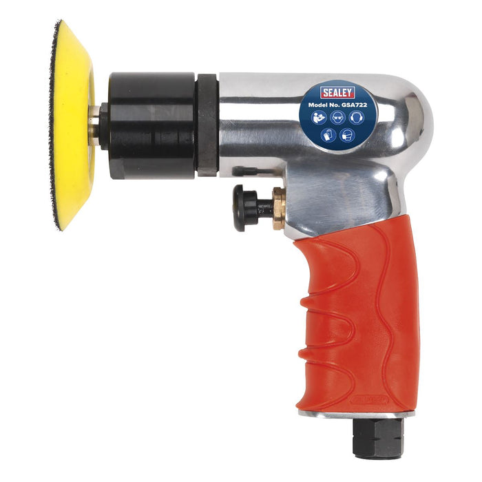 Sealey 75mm Mini Air Polisher 1/4" BSP Hook & Loop Buffing Polishing Sealey  - Dynamic Drive