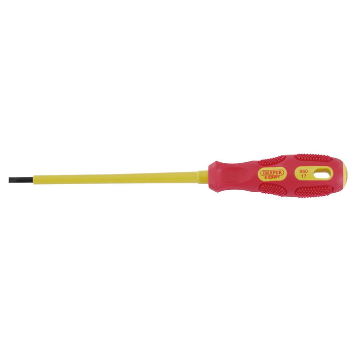 Draper VDE Approved Fully Insulated Plain Slot Screwdriver, 3.0 x 100mm (Display Draper  - Dynamic Drive