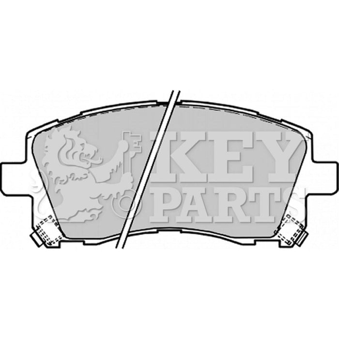 Genuine Key Parts KBP1680 Front Brake Pads (Akebono)