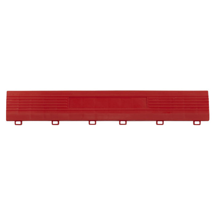 Sealey Polypropylene Floor Tile Edge 400 x 60mm Red Female Pack of 6 FT3ERF Sealey  - Dynamic Drive