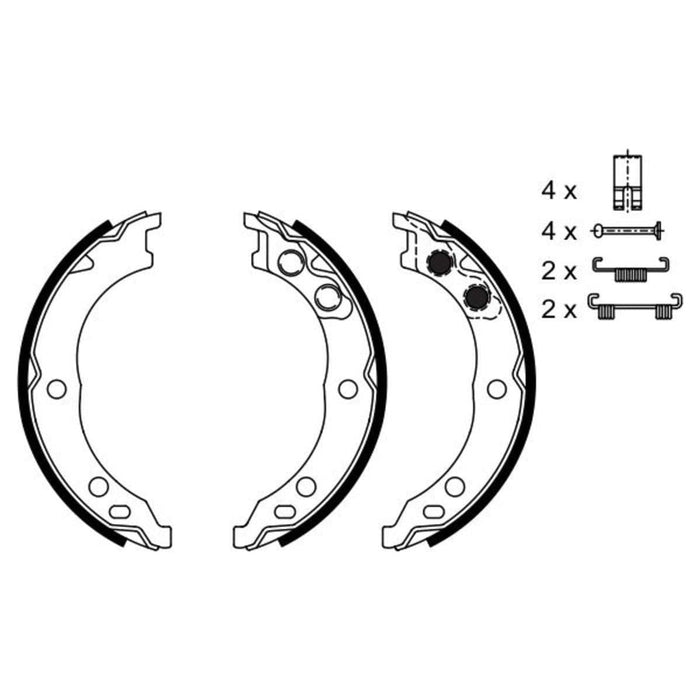 Genuine Bosch Brake Shoe Bs932 fits Peugeot Boxer HDi - 2.0 - 02-06 0986487712