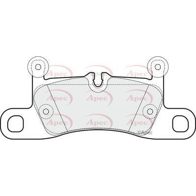 Apec Brake Pads Rear Fits Porsche 911 Cayenne VW Touareg Apec  - Dynamic Drive