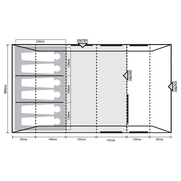 Outdoor Revolution Camp Star 600PC DT Poled Tent Bundle Outdoor Revolution  - Dynamic Drive