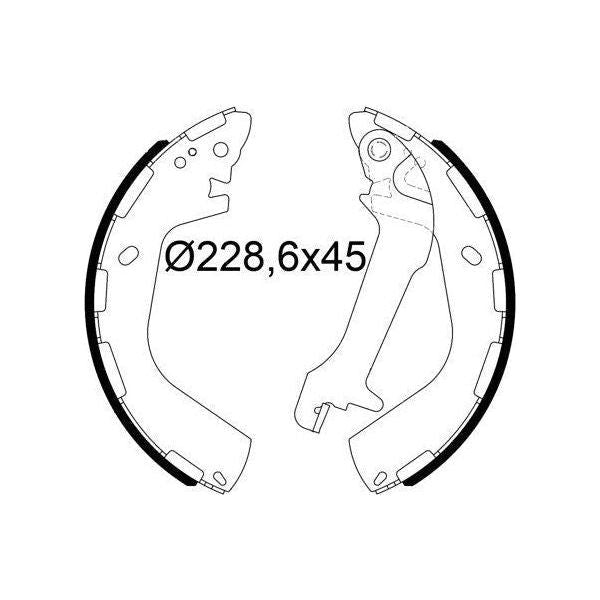 Valeo Drum Brake Shoes 564290 Automotive Part fits Hyundai Valeo  - Dynamic Drive