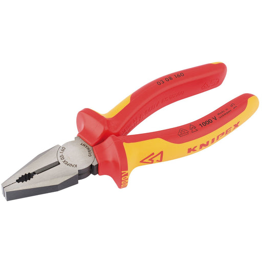 Draper Knipex 03 08 160UKSBE VDE Fully Insulated Combination Pliers, 160mm 32019 Draper  - Dynamic Drive