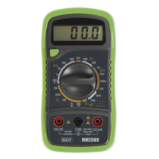 Sealey Digital Multimeter 8-Function with Thermocouple Hi-Vis mm20HV Sealey  - Dynamic Drive