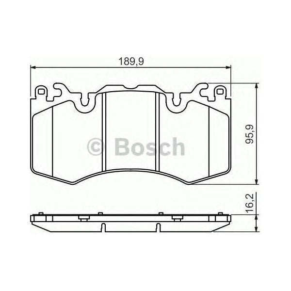 Bosch Brake Pad Set Bp1362 fits Land Rover Range Rover Sport SDV6 - 3.0 - 14- 09