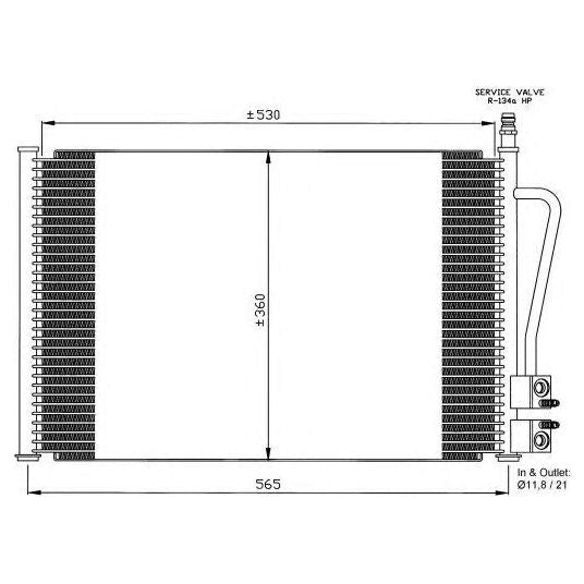 NRF Air Con Condenser fits Ford Fiesta Fusion Mazda 2