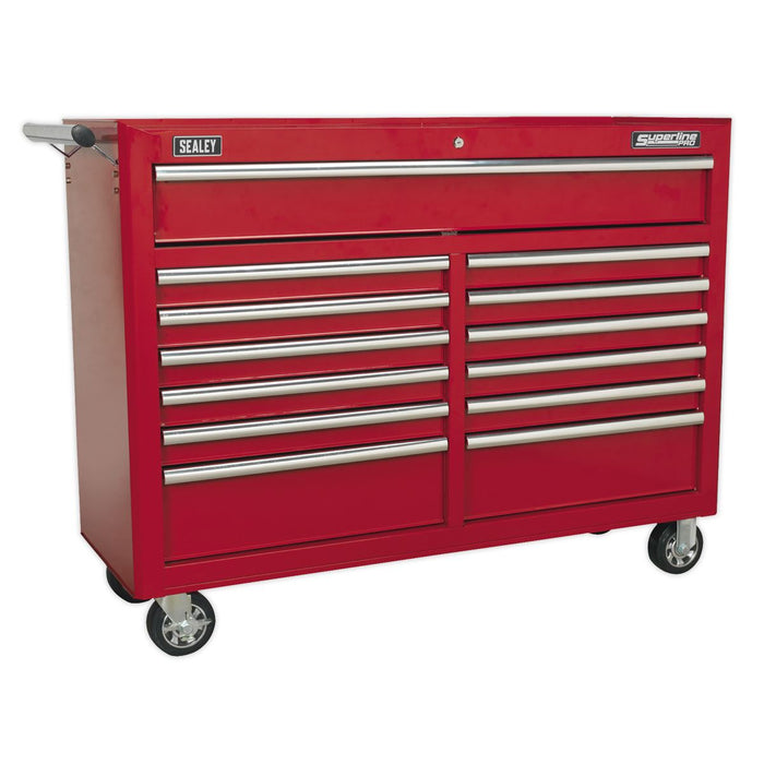 Sealey Rollcab 13 Drawer with Ball-Bearing Slides Red AP5213T Sealey  - Dynamic Drive