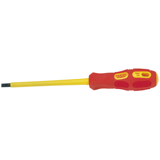 Draper VDE Approved Fully Insulated Plain Slot Screwdriver, 5.5 x 125mm (Sold Lo Draper  - Dynamic Drive