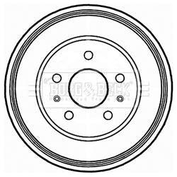 Genuine Borg & Beck Brake Drum fits Ford Focus II 0105 BBR7212 Borg & Beck  - Dynamic Drive