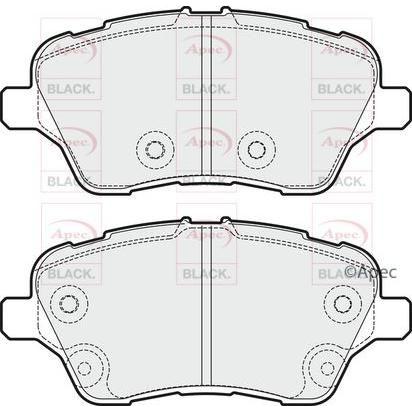 APEC Black Brake Pads (Front) (R90) PAD1905B fits Ford Fiesta Transit Courier Fi Apec Black  - Dynamic Drive