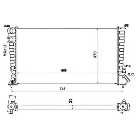 NRF Radiator fits Peugeot 306 ION Partner Citroen Berlingo / Berlingo First C-z NRF  - Dynamic Drive