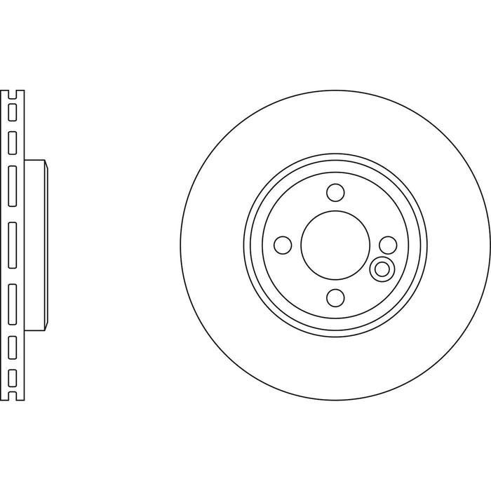 Genuine APEC Front Brake Discs & Pads Set Vented for Mini Mini Clubman