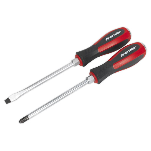 Sealey Screwdriver Set 2Pc Hammer-Thru Sealey  - Dynamic Drive