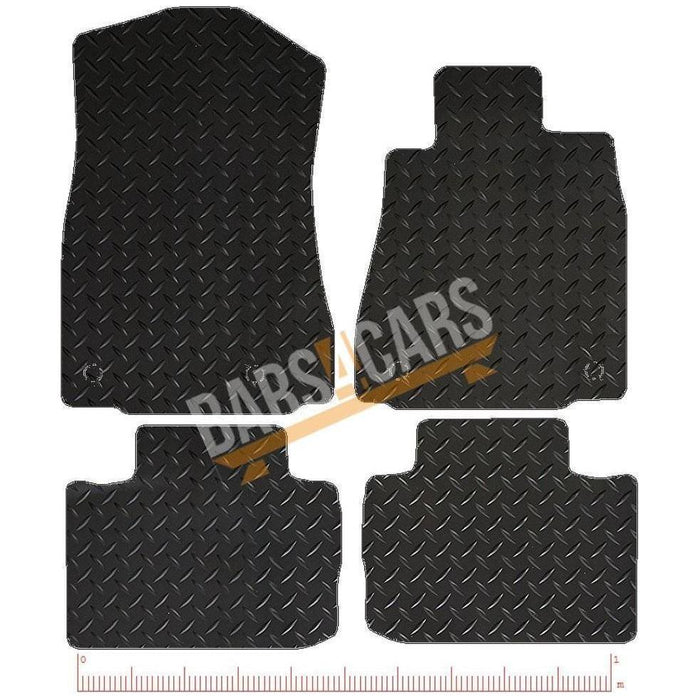 Red Trim Tailored Black Rubber Car Mats for Lexus Is300H 13> Set of 4 With 4 Clips UKB4C  - Dynamic Drive