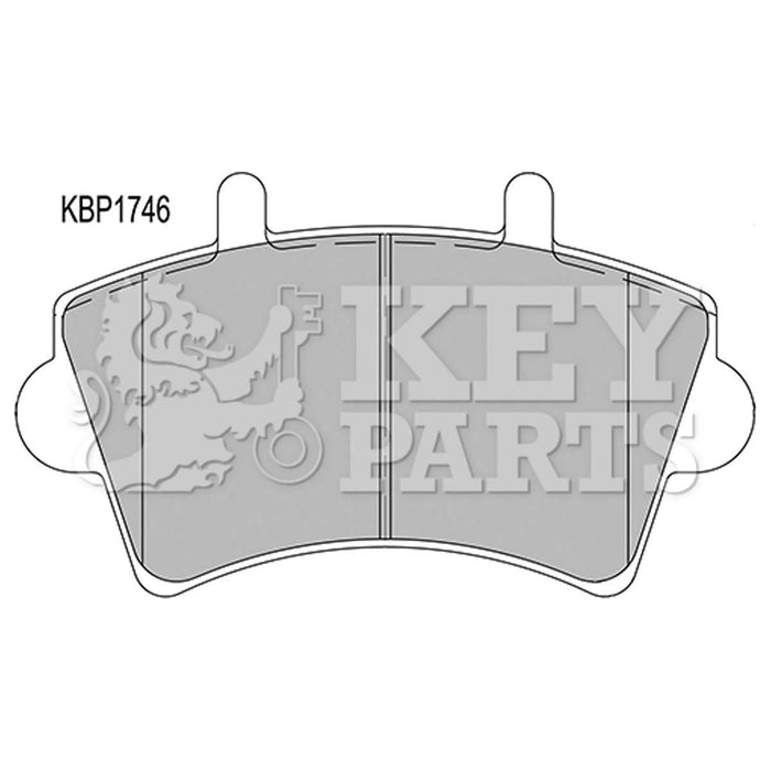 Genuine Key Parts KBP1746 Front Brake Pads (Bosch) Key Parts  - Dynamic Drive